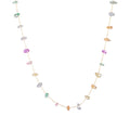 Women Statement Natural Stone Stainless Steel Waterproof Chips Stone Necklaces