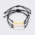 Hot Selling Mirror Stainless Steel Oval Long Woven DIY Fashionable Temperament Engraved Geometric Bracelet