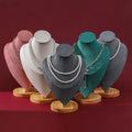 Wholesale Jewelry Display Stand Wood Portrait Mannequin Jewelry Necklace Pendant Display Figure Model Holder Stand Prop