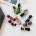 Korea Square Rhinestone Hair Pins Wild Personality Street Shot Hair Clips for Women Europe and America Simple Popular