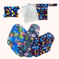 Reusable Breathable Maternity Bamboo Charcoal Winged Sanitary Pads Super Absorbent Washable Heavy Period Panty Liner