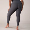 New Custom Logo 7/8 Length Workouts Legging Nylon Ribbed High Waisted Plus Size Yoga Pants for Women