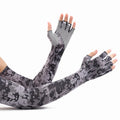 Antislip Mountain Bike Riding Fingerless Long Gloves Summer Anti UV Cooling Compression Arm Sleeves for Man