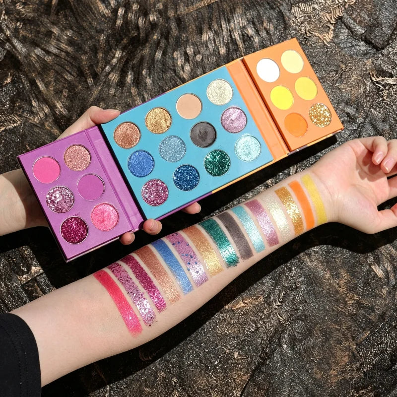 High Quality Vegan Shimmer Metallic Luminous Eyeshadow Powder with Custom Logo for Dark Medium Deep Skin Tone Wholesome