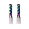 Tungsten Steel Colorful U-Groove 3 Flutes Dlc Endmill Set Safety Milling Cutters