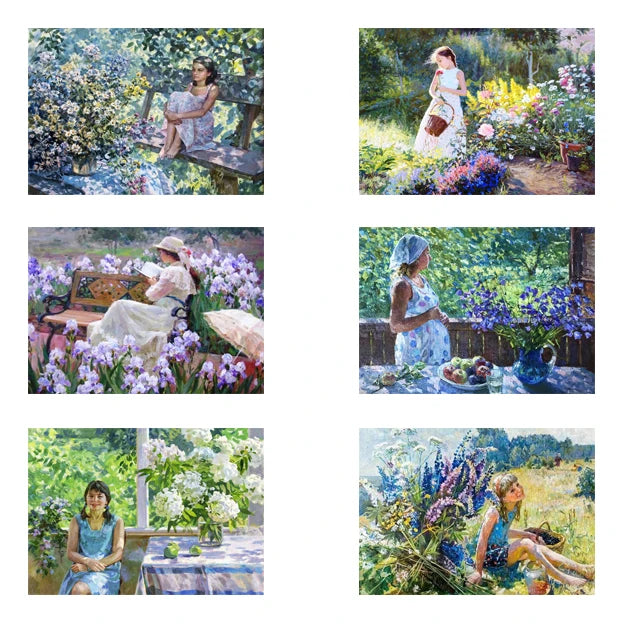 5D DIY Diamond Embroidery Girl Canvas Painting Garden Portrait Cross Stitch Flower New Year Gift Home Decoration Crafts Arts Kit