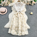 Boutique Wholesale 2025 Summer New Fashionable French Sweet Ruffled Short Sleeved Slimming Women's Dress