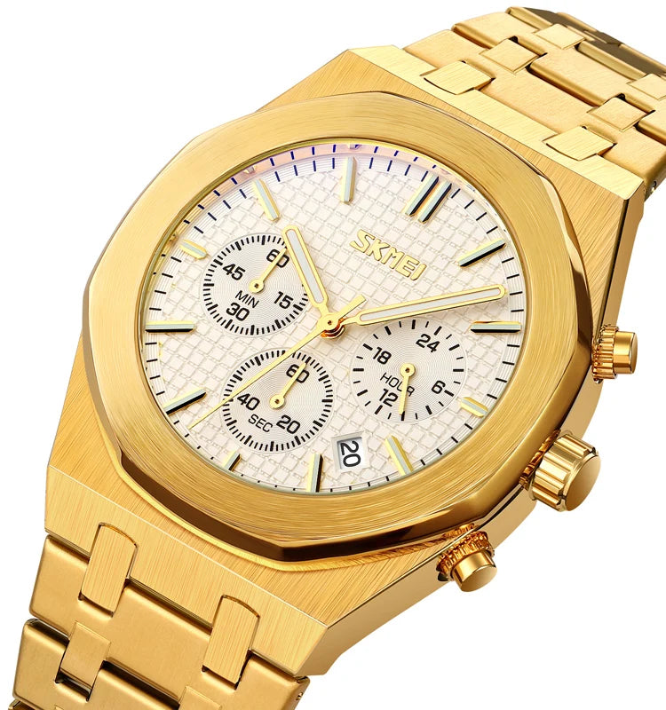 SKMEI 9296 High Quality Factory Direct Luxury Quartz Watch Stainless Steel Quartz Watches