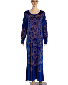 CCY Cheap Custom Muslim Dresses Abaya Velvet Long Maxi Dubai African Shimmer Rhinestone Women Islamic Dress