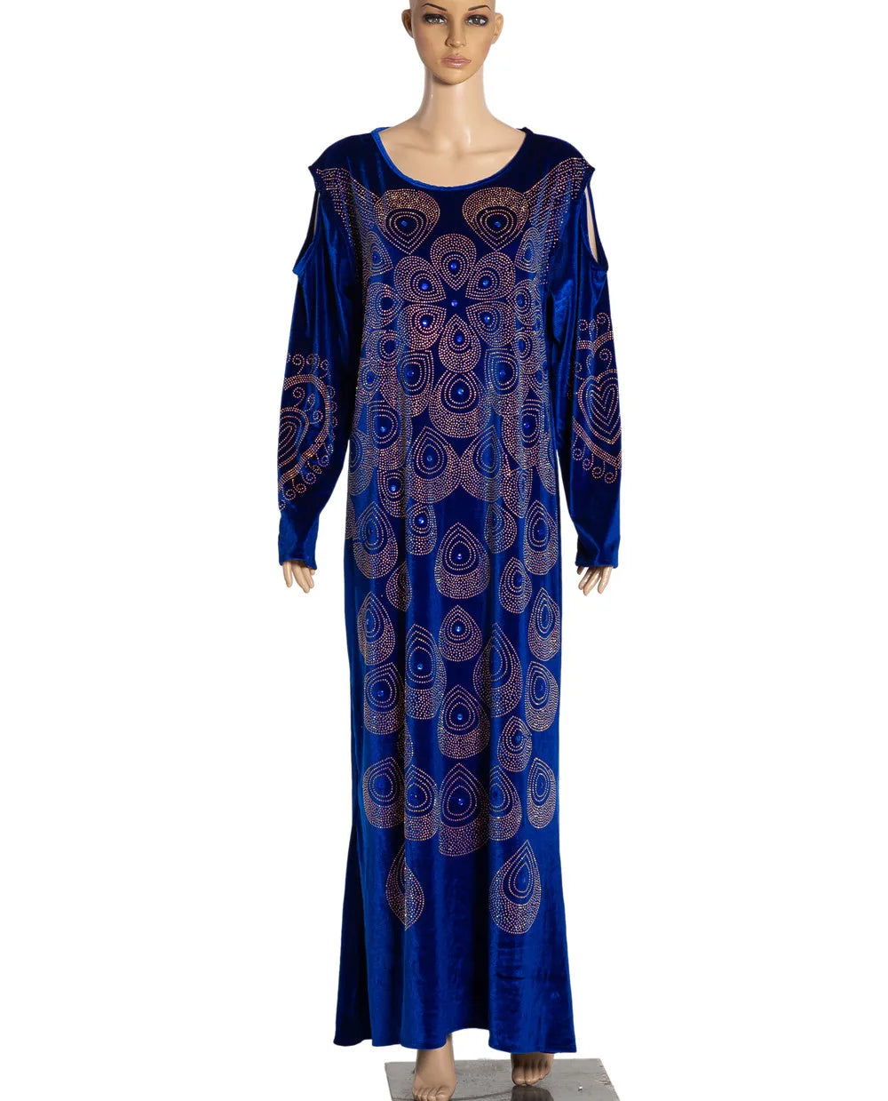 CCY Cheap Custom Muslim Dresses Abaya Velvet Long Maxi Dubai African Shimmer Rhinestone Women Islamic Dress