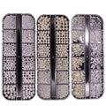 BIN 12 Girds Nail Rhinestones Pearl Beads with Different Sizes Charm Nail Art Decoration 3D Nail Jewelry Accessories