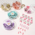 Rose Gold Purple Paper Clip Metal Binder Clips Bulldog Clamp Push Pin Office Binding Supplies Set Delicate Stationery With Box