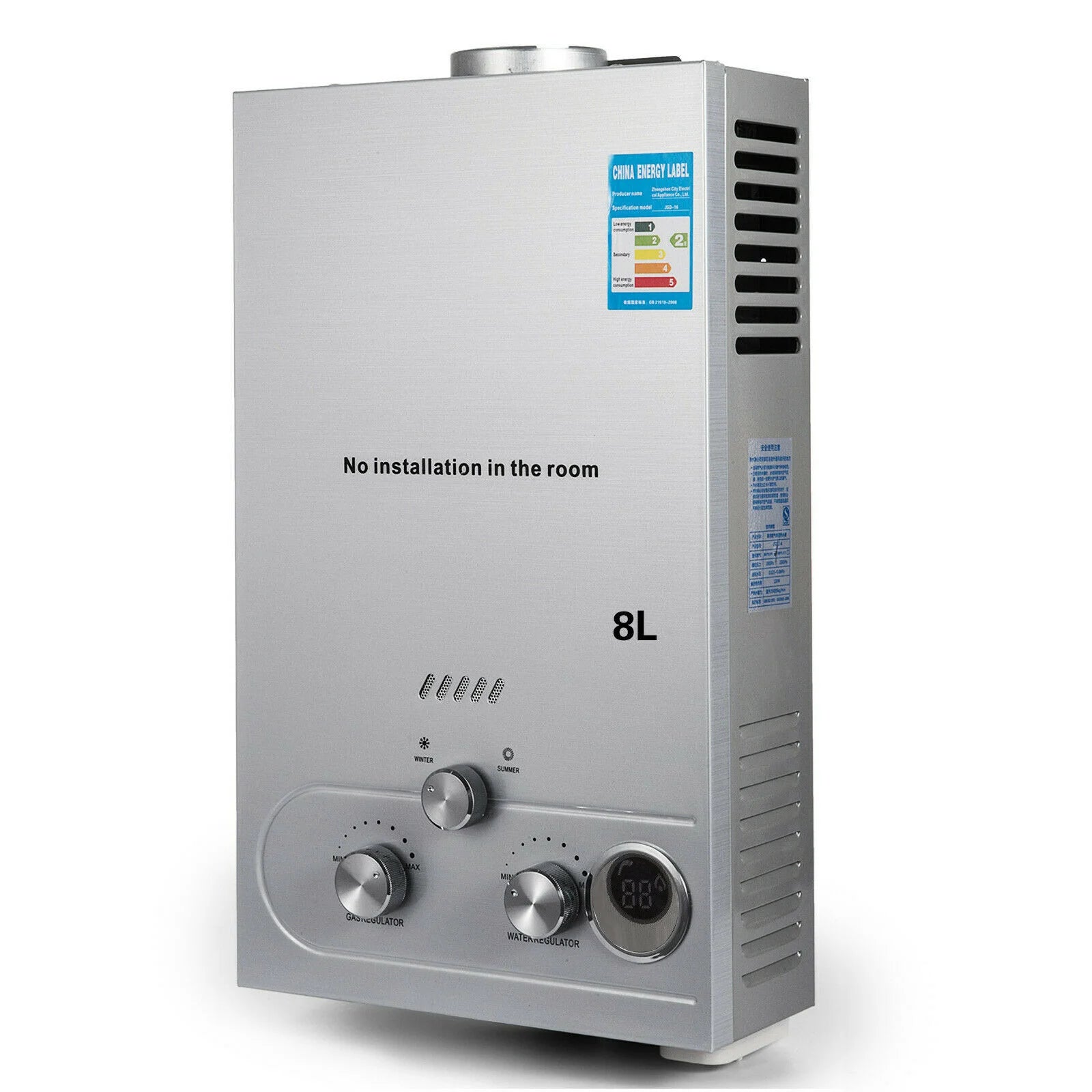 8L/10L/12L/16L/18L/20L/22L/24L LPG/LNG Gas Water Heater Domestic Instant Tankless Propane Tankless Gas Water Heater