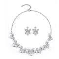 2025 Luxury Pearl Jewelry Set Exquisite Silver Plated Rhinestone Necklace & Earring for Weddings & Gifts