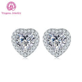 Graceful Heart-Shape 5mm 0.5 Carat Moissanite Earrings 925 Sterling Silver 2 Moissanite Stones Gold for Party Factory Direct MegaBDM