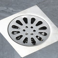 Factory Price Popular Square Polished Silver 4-inches Floor Trap 304 Stainless Steel Shower Strainer Bathroom Floor Trap Drain