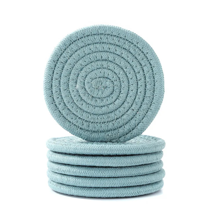 Wholesale 100% Pure Cotton Boho Thread Weave Coaster Hot Mat