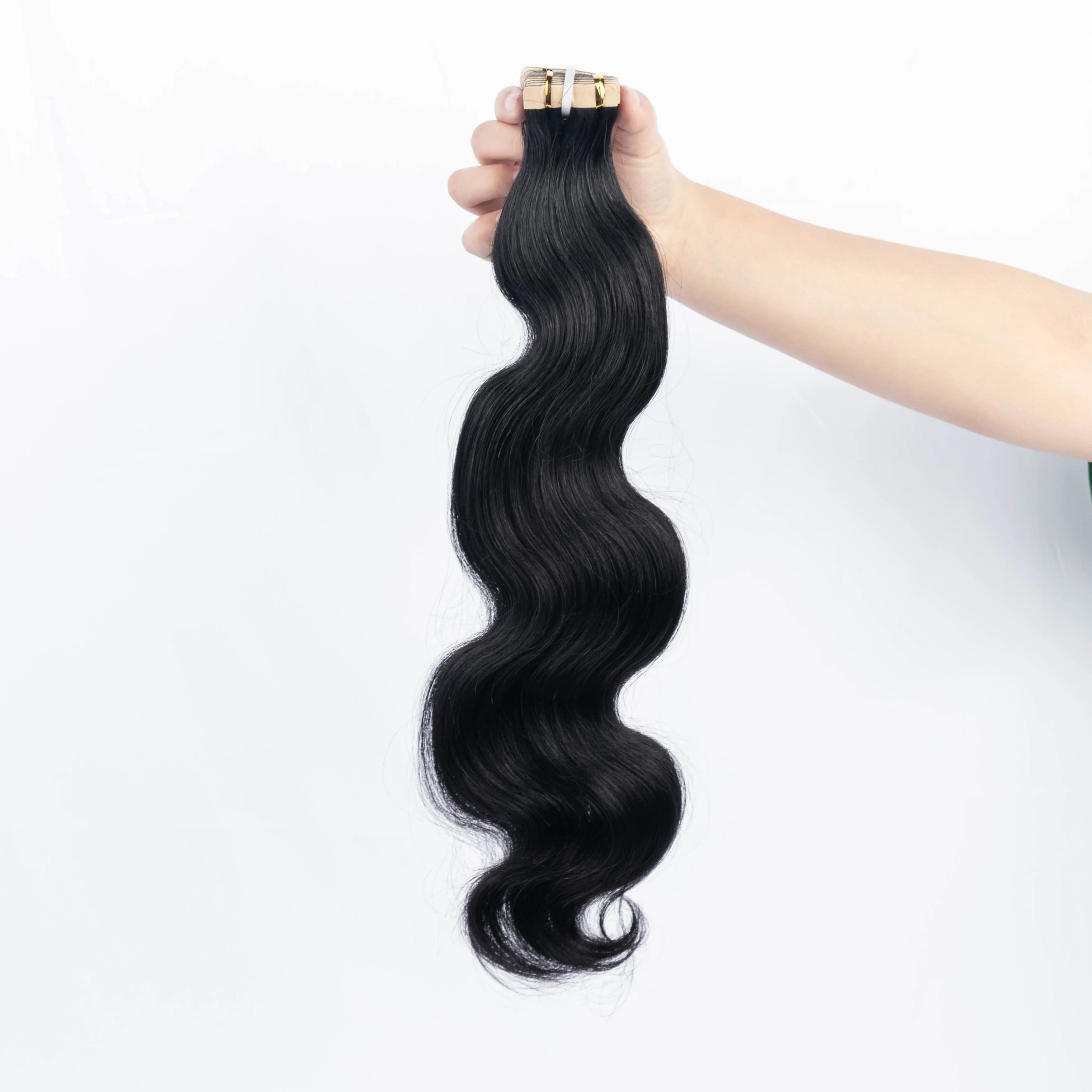 Wholesale 100% Unprocessed Indian Double Drawn Afro Curly Tape in Texture Customized Human Hair Extensions