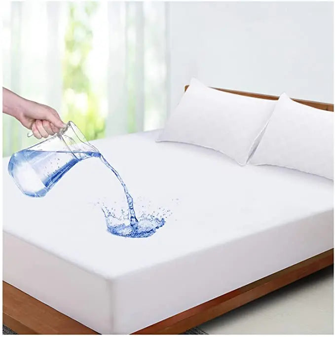 Bamboo Terry Cloth Mattress Protector Ultra Soft Bamboo Cooling 100% Waterproof Mattress Cover Vinyl-Mattress Topper