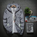 2025 Factory Hot Sale Black Reflective Jacket Plus Size Wind Breaker Waterproof Sports Jacket Custom Men's Jackets Custom Logo