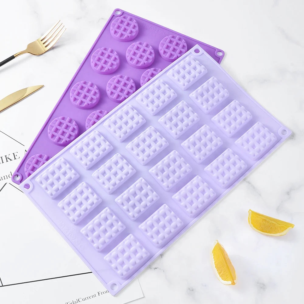 SILIKOLOVE Factory DIY Waffle Cookies Silicone Mold Biscuits Maker LFGB Platinum Non Stick BPA Free Silicone Biscuits Molds