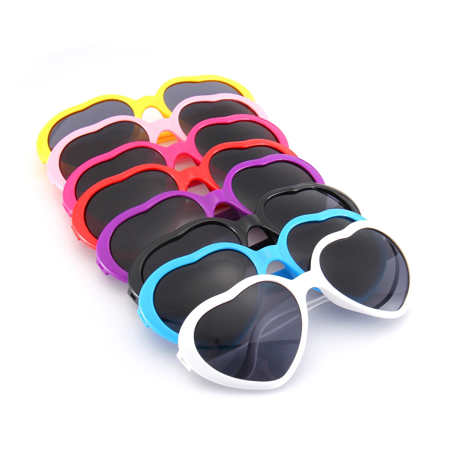 2024 New Trend Sunglasses Fashion Candy Color Heart Shaped Party Glasses Sunglasses Wholesale
