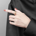 New Anti Stress Anxiety Ring Rotating Ring with Bead Single Adjustable Opening Ring Female Wholesale