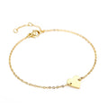 Sublimation Heart Bracelets Blank Initial and Charm Link Bracelet 2021 Jewelry Trendy Gold Stainless Steel Couple