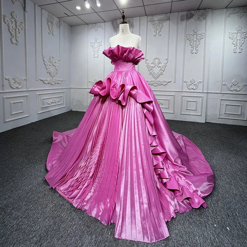 Jancember 9879 Ruffle Long Party Elegance African Evening Gowns for Women