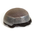 Mono Base Top Thin PU Skin Edge Around Human Hair Men Hair Piece Toupee