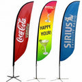 HOT SALE New Design Cheap Beach Advertising Flying Banner Flags Large Teardrop Polyester & Aluminum Frame Custom Size