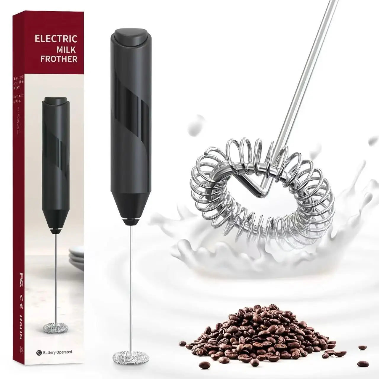 Wholesale Automatic Manual Hand Handheld Coffee Instant Whisk Mixer Electric Milk Frother Steamer