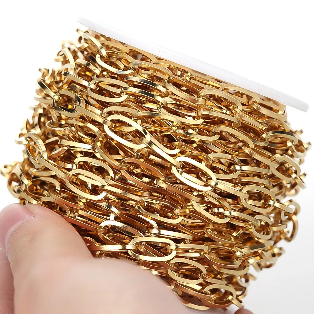 Stainless Steel Handmade Bracelet Hand-Supplied Chain Bulk for DIY Jewelry Making Necklace Accessories Findings