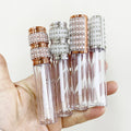 New Arrival Luxury 5ml Double Pearl Diamond Veneer Lip Gloss Packaging Empty Round Unique Lipgloss Tubes