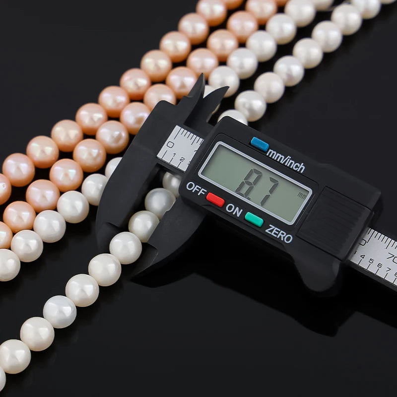 AAAAA 8-9mm Round Natural White Freshwater Pearls for Jewelry & Bijoux Making Loose Perles with GRC Certificates