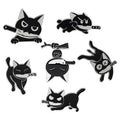 Cute Cartoon Cat Pins Set Cool Brooches Pin for Backpack Clothing Badge Enamel Lapel Packaging