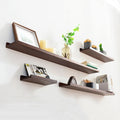 Rustic Wood Floating Shelves Wall Mounted Farmhouse Wooden Wall Shelf for Bathroom Kitchen Bedroom Living Room Set of 3 CNLF