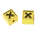 Custom Designer Enamel Beads Fitting square Shape Handmade Letter Pendant Accessory for Men Bracelet