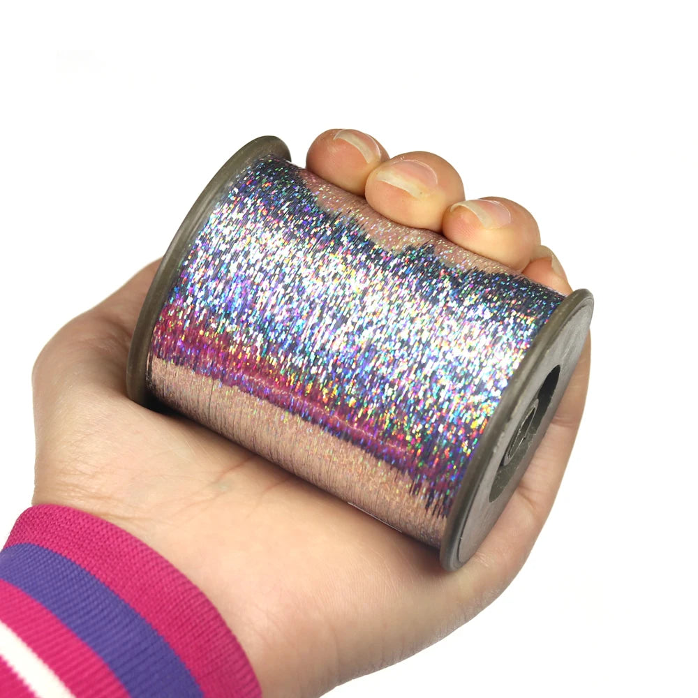 2000m(78740 Inch)/Reel Sparkle Shiny 0.25mm Flat Tinsel for Fly Tying Streamer Nymph Midge Body Rib Flashabou Material