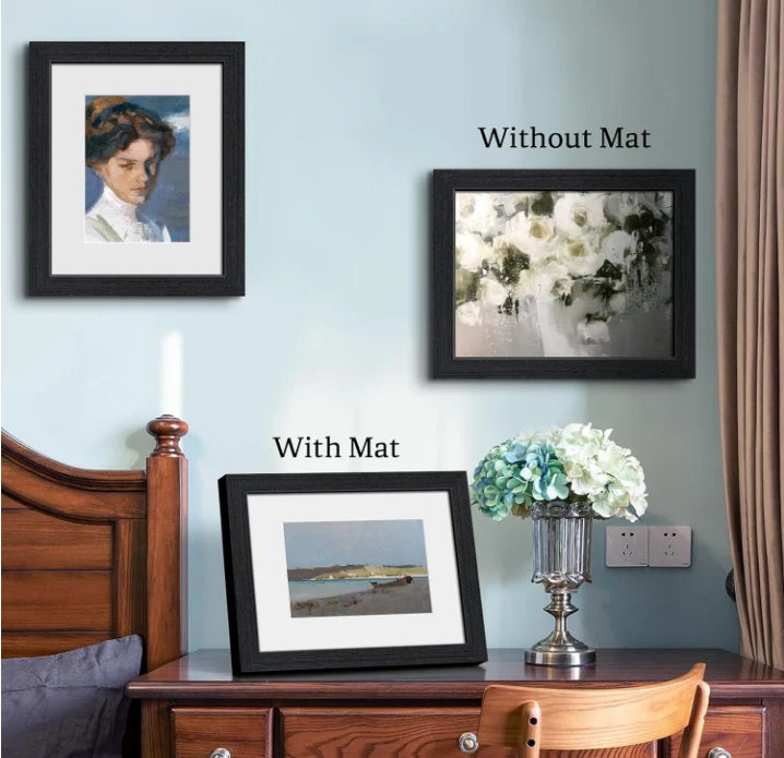 Black Wood Picture Frames for Home Decoration A4 & A3 Poster Frames Set of 3 4 & 6 for 6x8 Pictures