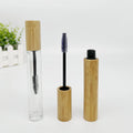 Stock 10ml Empty Bamboo Eyelash Mascara Plastic clear Tubes Makeup Round Lipstick Bamboo Eyelash Makeup Tube Wooden Bottle