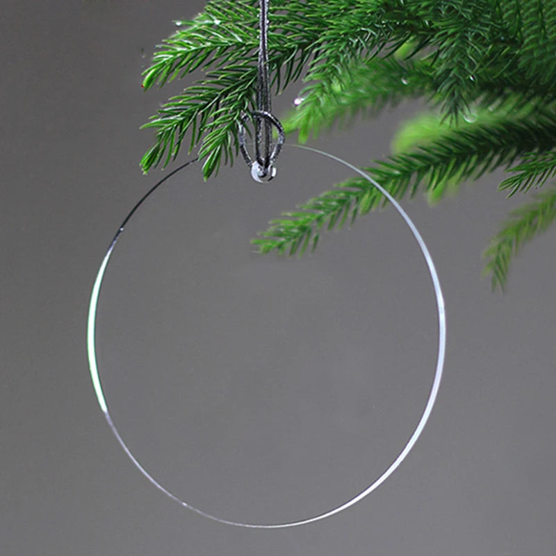 Clear Round Design Glass Christmas Tree Hanging Ornaments Christmas Ornament 2026 Custom