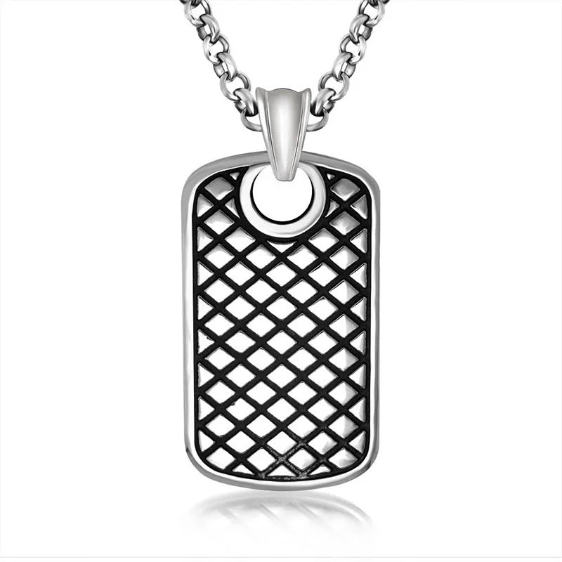 Classic Style Stainless Steel Mens Dog Tags Pendants Personalized Fine Necklace