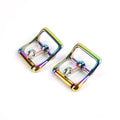 25mm Rainbow Belt Buckle Metal Garment Strap Roller Pin Buckle