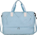 Fashionable Waterproof Sports Gym Bag with Dry Wet Separated Pocket Shoe Compartment Weekender Travel Duffel Bag Zipper Closure