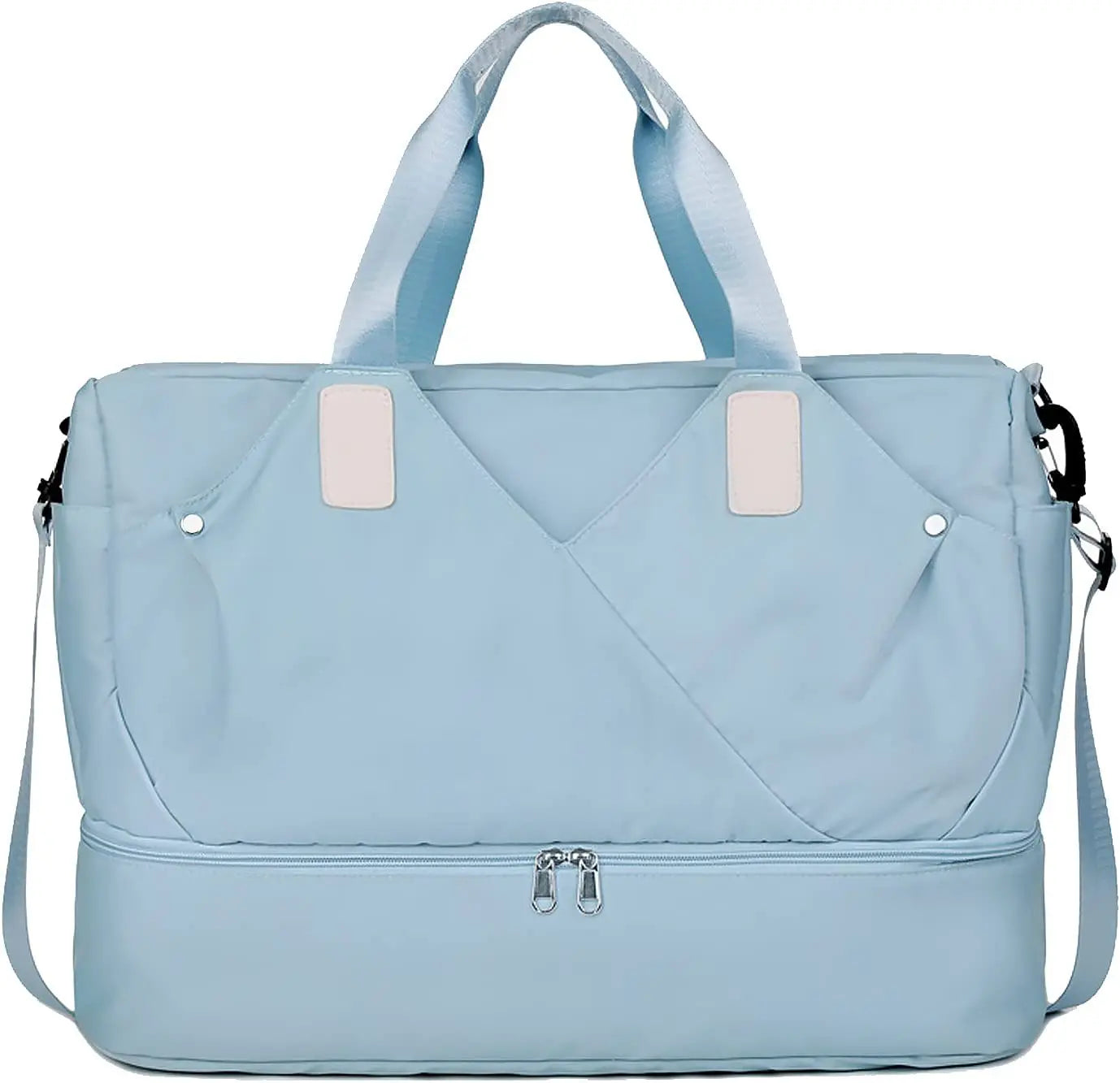 Fashionable Waterproof Sports Gym Bag with Dry Wet Separated Pocket Shoe Compartment Weekender Travel Duffel Bag Zipper Closure