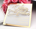 2025 New Design Wedding Invitation clear Acrylic 3D Laser Engraving Acrylic Wedding Cards