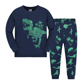 Children's Pajamas Set New Boy Cartoon Kids Clothing Sets Children Cotton Azul Pijamas Factory Price
