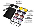 Fashion Clip on Polarized TR90 Sunglasses Magnetic Clip on Optical Frame 5 in 1 Sunglasses