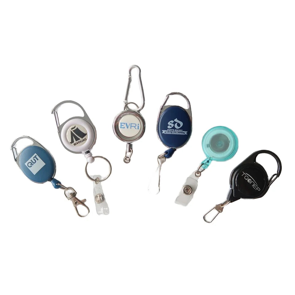 Retractable Clear Custom Lanyard with Full-Color ID Badge Holder